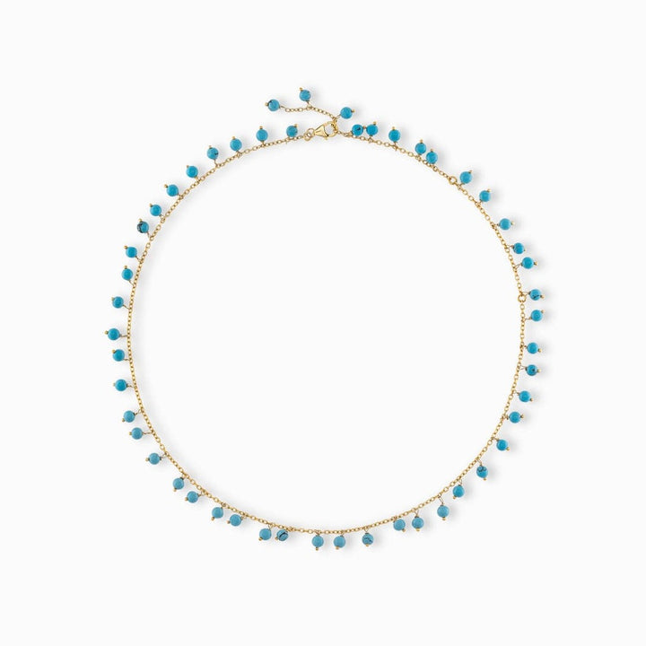 MOIRA NECKLACE in TURQUOISE & GOLD - Laura Foote Designs
