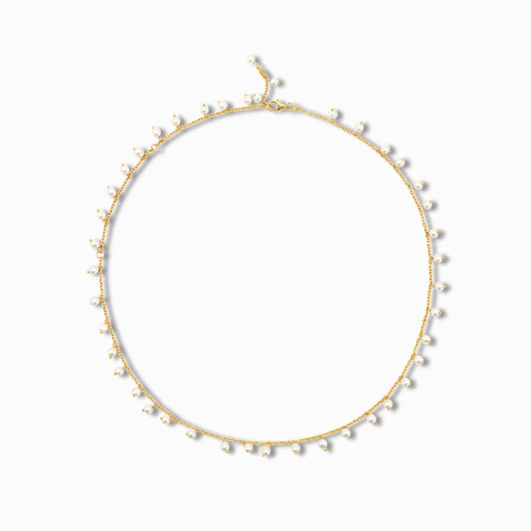 MOIRA NECKLACE in PEARL & GOLD - Laura Foote Designs